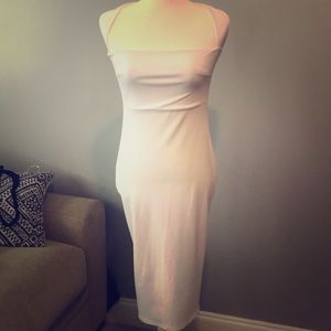Vintage Inspired White Midi Dress